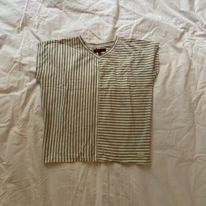 Girls large striped short sleeve tee